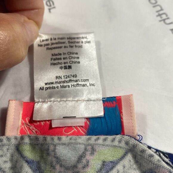 MARA HOFFMAN Modal Cut-Out Maxi Dress in Anada Navy Beach Cover-Up Resort Wear M - Picture 8 of 10